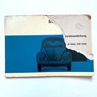Rare 1968 Volkswagon Beetle Owner’s Manual German Vintage