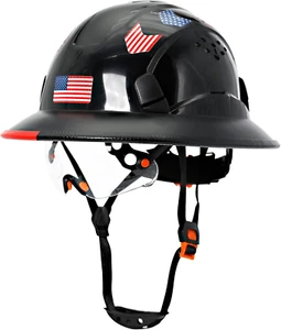 Cappelli rigidi a tesa intera costruzione omologati OSHA con visiera trasparente - Cascos,,,, - Foto 1 di 12