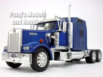 Kenworth W900 Sleeper Truck Cab 1/32 Scale Diecast Model by Newray - BLUE - Image 1 of 4