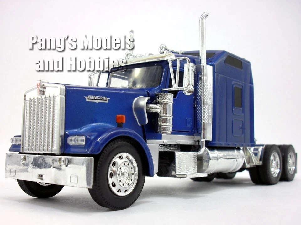 Kenworth W900 Sleeper Truck Cab 1/32 Scale Diecast Model by Newray - BLUE - Image 1 of 4