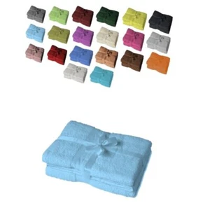 Handtuchserie 2er Set mit Schleife Badetuch 100 x 150  cm  Tuch - Bild 1 von 37