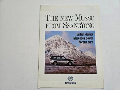 SSANGYONG MUSSO WHAT CAR REVIEW SALES BROCHURE 1995 - Image 1 of 4