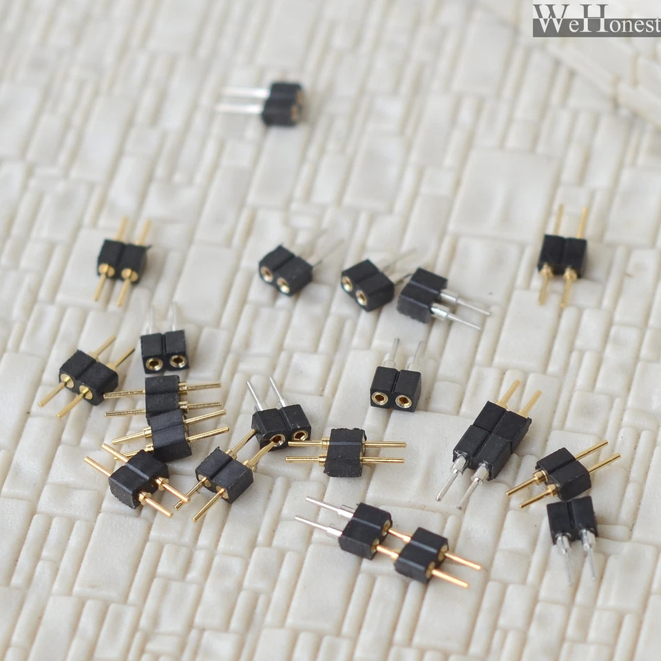 20 pairs 2 Pins mini-plug kits 2.0mm straight connectors round male + female - Image 1 of 1