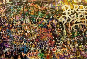 Framed Canvas Street graffiti Urban Art Print paradise licensed image - Picture 1 of 3