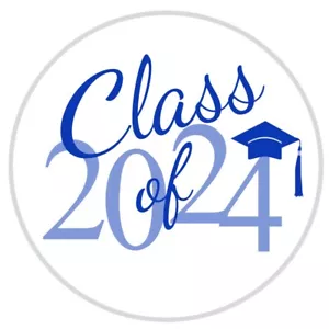 108 Graduation Label Class of 2024 Envelope Seals / Hershey Kiss Party Favors - Picture 1 of 18