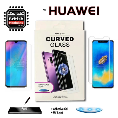 BRITISH MODULES Gorilla Nano Liquid Glue UV Tempered Glass For Huawei P30 P40 Pro Mate 20 Pro