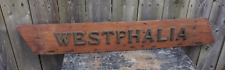 Antique Nautical Ships Bow or Stern Sign brass or bronze on wood