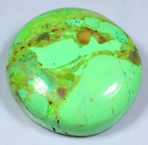 21 CT GREEN STENICH TURQUOISE OVAL CABOCHON GEMSTONE FJ-774 - Picture 1 of 5