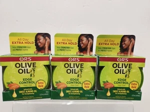 3-ORS Olive Oil Edge Control Hair Gel Extra Hold Infused+Sweet Almond Oil 2.25oz - Picture 1 of 1