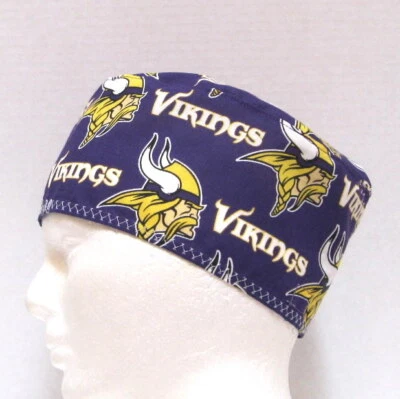 Minnesota Vikings Mens Scrub Cap, Surgical Skull Cap, Nurses Cap, One Size - Image 1 of 4