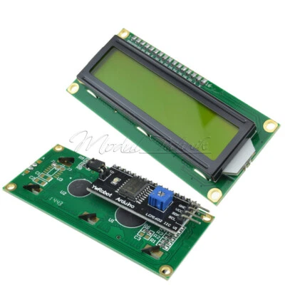Yellow Display IIC/I2C Serial Interface 1602 16X2 Character LCD Module - Bild 1 von 3