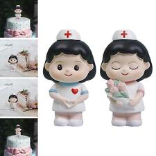 Krankenschwester-Statue, Kunstharz-Skulptur, Puppe, Mini-Kuchendekoration,