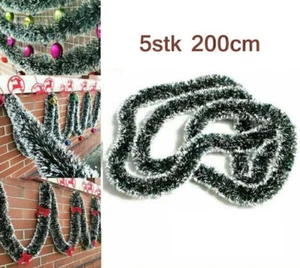 5x PVC Weihnachtsgirlande Tannengirlande Künstliche Außen Deko Girlande Türbogen - Bild 1 von 12