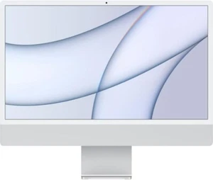 2021 Apple iMac Apple M1 Chip 8-Core CPU 24 Zoll 8GB RAM 256GB SSD - Silber. Neu - Bild 1 von 4
