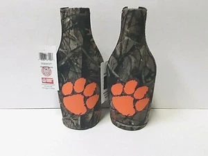 Clemson Tigers NCAA Camouflage Zip - Up Bottle Koozie ( set of two ) - Picture 1 of 3