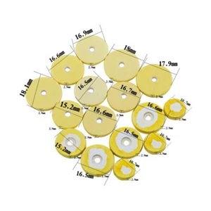 Professional Grade Yellow Flute Leather Pads Set of 16 for Flawless Performance - Picture 1 of 12