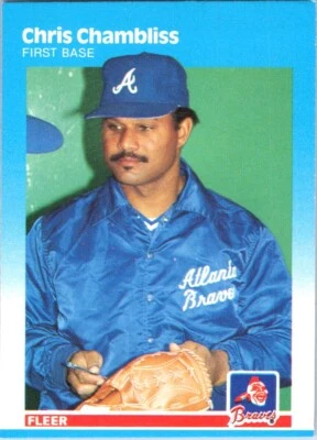 1987 FLEER CHRIS CHAMBLISS ATLANTA BRAVES #513 - Image 1 of 2