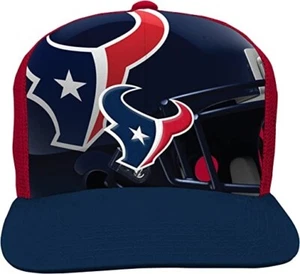 Team Apparel Boys 8-20 Houston Texans Stealth Flat Brim Hat Mesh Back, One Size - Picture 1 of 16