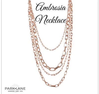 Park Lane Ambrosia, Collar de Oro Rosa de 4 Hilos, Cadena Clip Foto 1 de 4