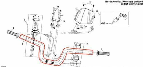 NEW OEM CAN-AM DS 250 HANDLEBAR BARS STEERING DASH COVER - Image 1 of 1
