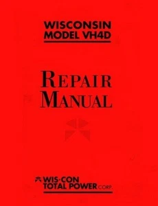 Manual de servicio de reparación de taller de motores Wisconsin modelo VH4D - Imagen 1 de 1
