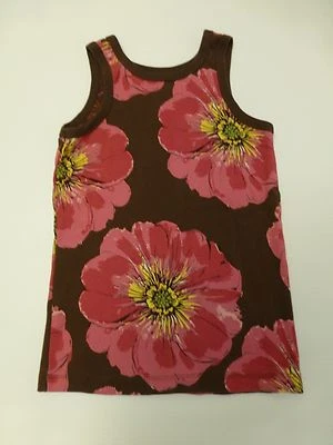 Camisa sin mangas Gap niñas talla mediana marrón y rosa tejido floral excelente estado Foto 1 de 3