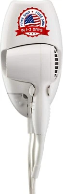 Secador De Pelo De Pared, Secador De 1600 W Con Luz Nocturna Led (Blanca) NEW US - Image 1 of 4