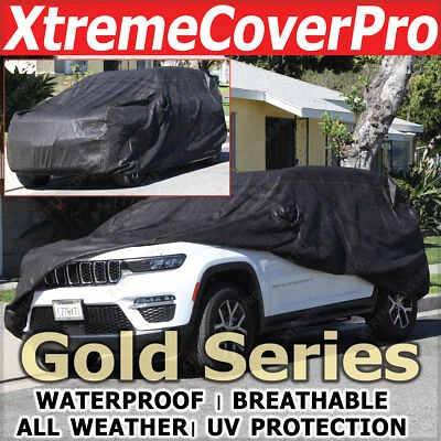 Jeep Grand Cherokee 1997 1998 1999 2000 cubierta de coche impermeable con bolsillo espejo negro Foto 1 de 4