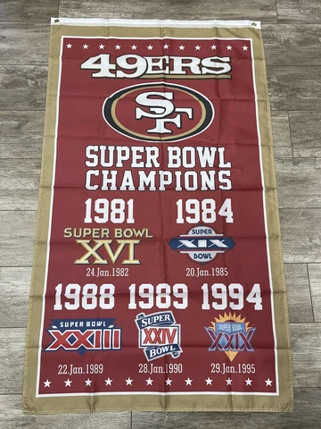 San Francisco 49ers  Flag 3' x 5' Banner Quest For 6 Bosa Jimmy G 5 Time Cover