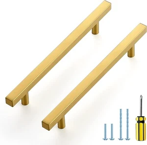 Gold Küche Hardware Messing Schrank Griff zieht 10er-Pack - Bild 1 von 5