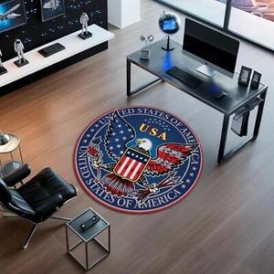 United States of America Rug Oval Office Carpet American Eagle Office Mat Decor - Picture 1 of 3