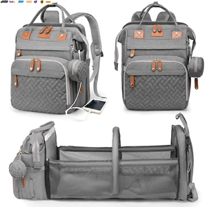 Baby Diaper Bags with Changing Station, Waterproof Diaper Bag Backpack for Moms  - Picture 1 of 7