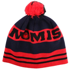 Nomis Kotkai Pom Knit Beanie One Size O/S Fits Most Glow Red and Black New - Picture 1 of 1