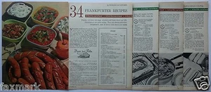 "34 recetas de Frankfurter -- para vencer el costo de la carne"" cocina del día de la mujer - 1951 - Imagen 1 de 2