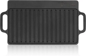 BBQ-Toro Gusseisen Grillplatte Griffen 40 x 20,5 cm Grillpfanne NEU #Y103-128 - Bild 1 von 4