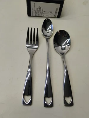 Juego de 3 cubiertos para bebé Oneida Little Love cuchara de alimentación tenedor cuchara Foto 1 de 4
