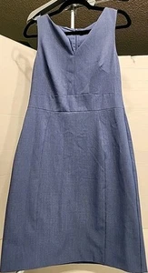 Banana Republic Size 8 Blue Sheath Dress Sleeveless Back Zip Lined Rayon... - Picture 1 of 8