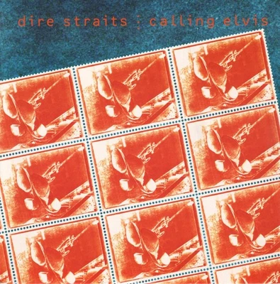 Dire Straits Calling Elvis 7" vinyl UK Vertigo 1991 paper label design in card - Bild 1 von 3