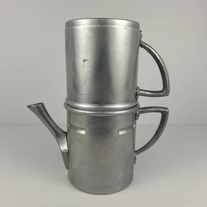 Juego de olla percoladora espresso estufa vintage italiana de aluminio de 3 piezas hecho en Italia - Imagen 1 de 15