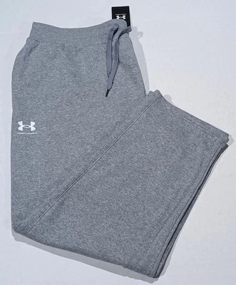 UNDER ARMOUR RIVAL FLEECE POLYESTER BLEND SWEATPANTS MENS SIZE 5XL -GRAY- NWT - Image 1 of 4