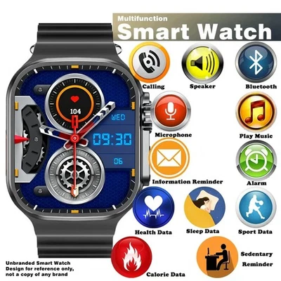 2025 Smart Watch For Men/Women, Waterproof Smartwatch Bluetooth Android and IOS - Image 1 of 4