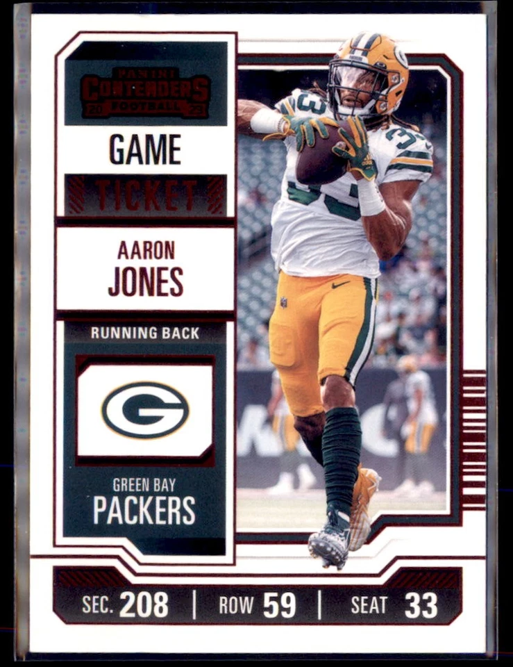 2023 Panini Contenders Football Red Aaron Jones Packers 36 - Image 1 of 2