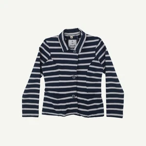 Seasalt Cornwall Damen marineblau Baumwolle/Elasthan gestreift Jacke Größe 8 - Bild 1 von 14