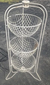 ~Vintage 1950's "Happymaid" three tier vegetable storage rack~ - Picture 1 of 11