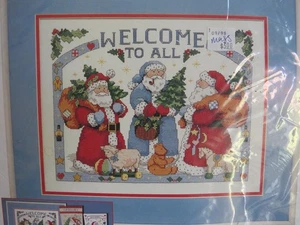 Punto de cruz de bienvenida de Navidad 1993 NOS DIMENSIONS - Imagen 1 de 7