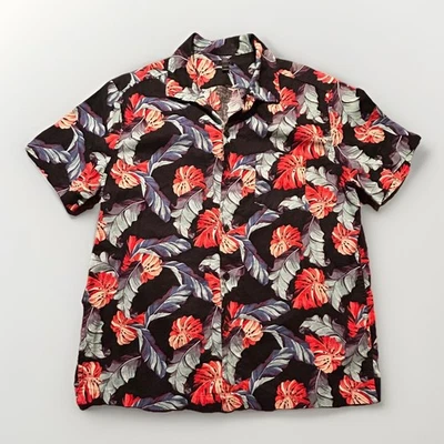 J. Crew Camp Collar Linen Blend Shirt Men’s Large  Tropical Print - Image 1 of 4