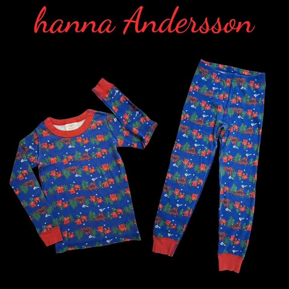 Hanna Andersson Christmas pajama set Size 6/7 - Image 1 of 4