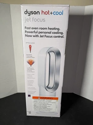 Dyson AM09 Hot+Cool Jet Focus Heater and Fan - White/Silver - NEW - Image 1 of 4