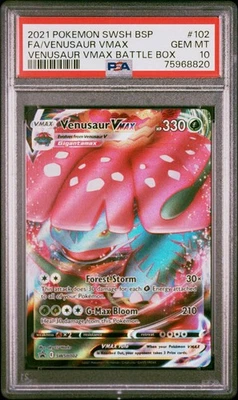 Venusaur VMAX SWSH102 SWSH: Sword & Shield Promo Cards Holo PSA 10 - Image 1 of 2