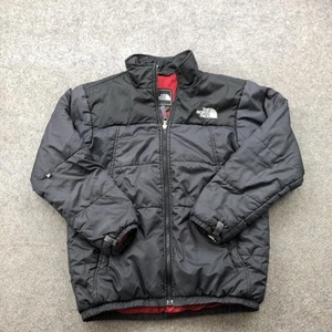 North Face Jacket Boys Large Black Insulated Full Zip Puffer Winter Coat Youth - Picture 1 of 9